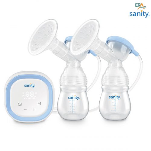 Máy hút sữa điện đôi pin sạc Sanity S6307-ENG