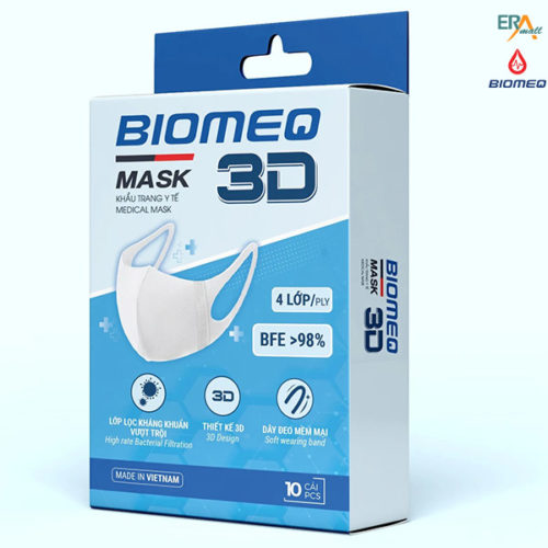 Khẩu trang 4 lớp 3D Biomeq