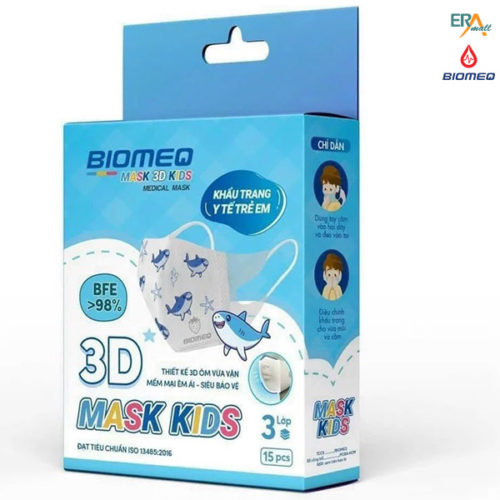 Khẩu trang trẻ em 4 lớp 3D Biomeq