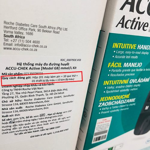 Máy đo đường huyết Accu-Chek Active