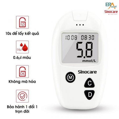 Máy đo đường huyết Sinocare Safe Accu