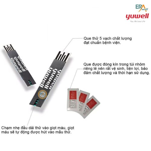 Hộp 50 que thử đường huyết Yuwell Y330